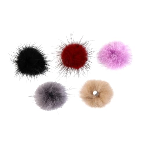 BESTYASH 5 Stück Teiliges Nagelkunst Abnehmbaren Magnet haarbällen Dekorative Nail Art Schmuck Weiche Plüsch ornamente für Stilvolle Mädchen Einfache Anwendung für DIY Zufällige Farbe von BESTYASH