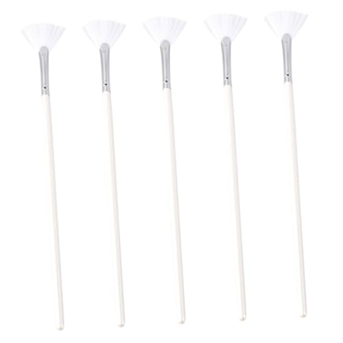 BESTYASH 5 Stück Teiliges Nylon Fächerpinsel für Gesichtsmaske Weiche Formbeständige Maskenpinsel Leicht Praktisch und Wiederverwendbar für Gesichts Mud Masken und Beauty Anwendungen von BESTYASH