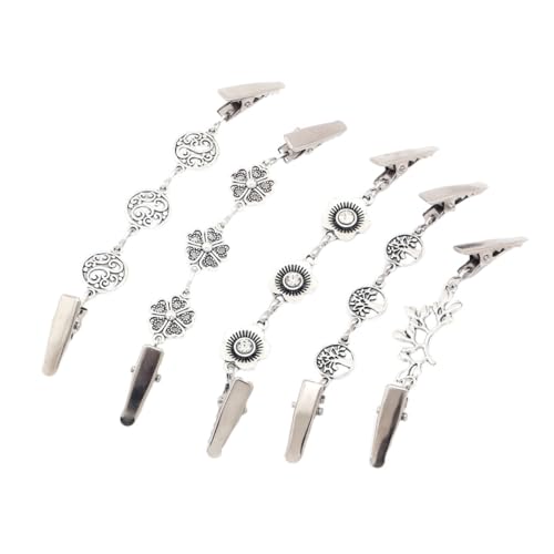 BESTYASH 5 Stück Teiliges Vintage Cardigan Clips aus Langlebigem Material Stilvolle Silberne Pullover Verschlüsse Vielseitig für Damen Kleidung Schals Taschen und Hüte Geeignet von BESTYASH