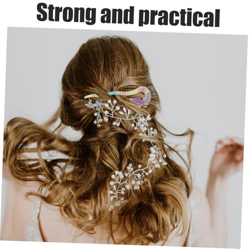 BESTYASH 5 Stück Teiliges Wellenförmige U förmige Haarnadeln aus Acetat Leicht und Tragbar für Hochsteckfrisuren Modische Haarspangen in Candy farben für Damen und Besondere Anlässe von BESTYASH