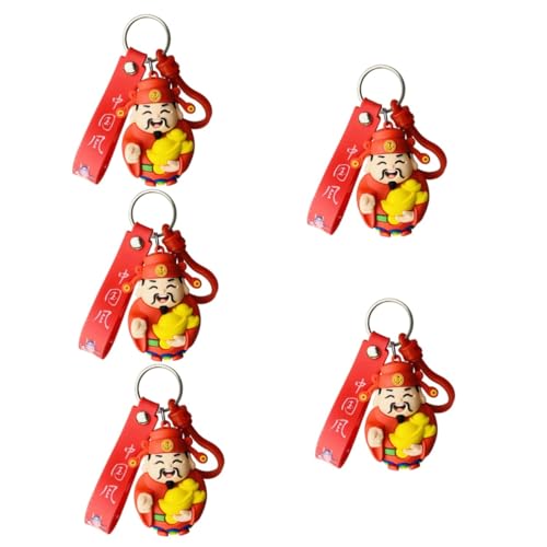 BESTYASH Chinesisch Charm Auto 5 Stück des Reichtums Schlüsselanhänger Geldbörse Schlüsselanhänger Chinesisches Neujahr Anhänger des Glücks Schöner Schlüsselanhänger Anhänger Auto Schlüsselanhänger von BESTYASH