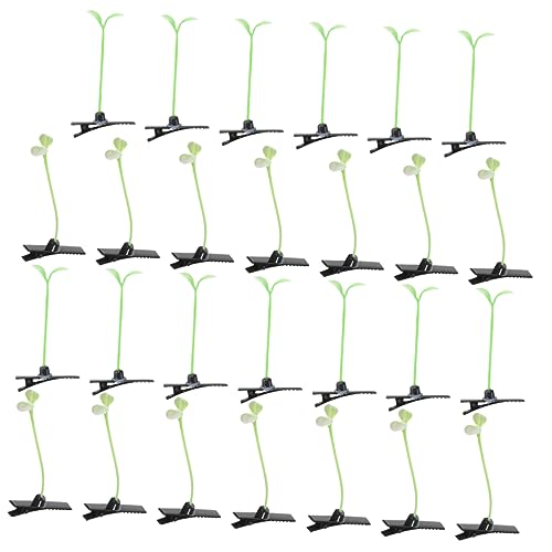 BESTYASH 50 Stück Haarnadelkopfbedeckung Anlage Farben Haarklammer Produkt Kleinkind Haarnadeln Styling Sprossen Sojabohnensprosse Für Haarspange Sprießen Haarspangen Mädchen Plastik von BESTYASH