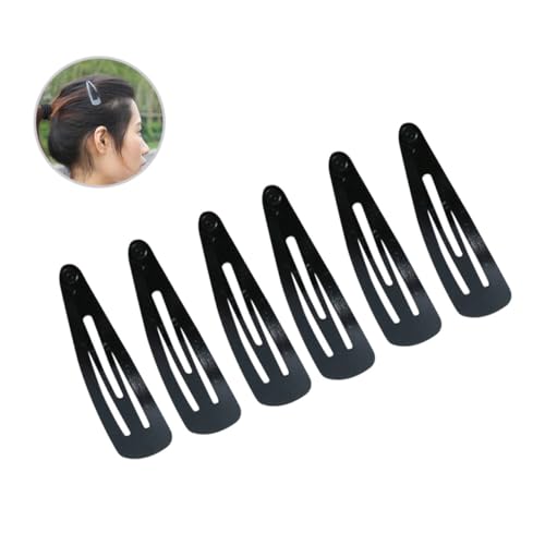 BESTYASH 50 Stück Teiliges Mädchen Haarspangen Schwarz Metall Snap Clips Haarklammern für Jugendliche Alltag Party Weihnachten von BESTYASH