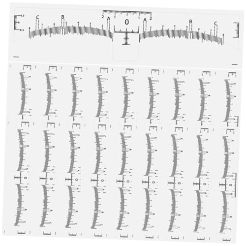 BESTYASH 50 Stücke Einweg Aufkleber Positionierung Lineal Brow Pvc von BESTYASH