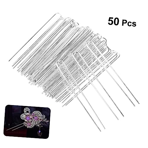 BESTYASH 50stücke U-förmige Haarnadeln Aus Eisen Haargabeln Diy Haarspangen Für Frauen Und Mädchen Weiß Einfache Anwendung Und Langlebiges Design von BESTYASH