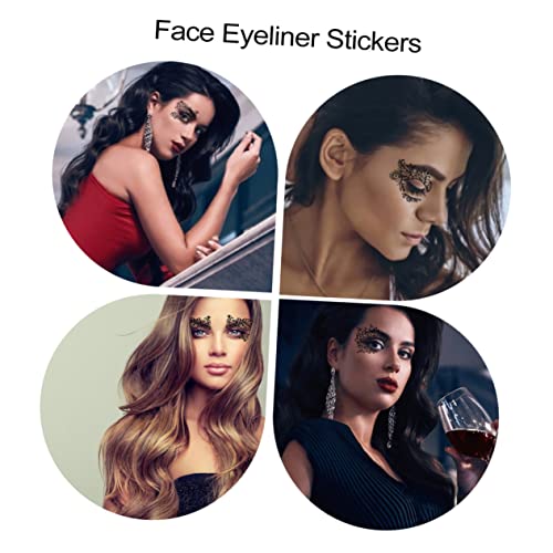 BESTYASH 5Paare Eyeliner Aufkleber mit Spitzenmuster Hohle Tattoos für Cosplay für Festivals und Kostümpartys von BESTYASH