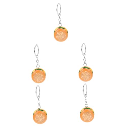 BESTYASH 5St Hamburger Schlüsselanhänger 3D-Burger-Schlüsselanhänger Kreativer Schlüsselanhänger Burger Dekoration Burger Anhänger Schlüsselringe Schlüsselbund Hamburger-Anhänger-Charms PVC von BESTYASH