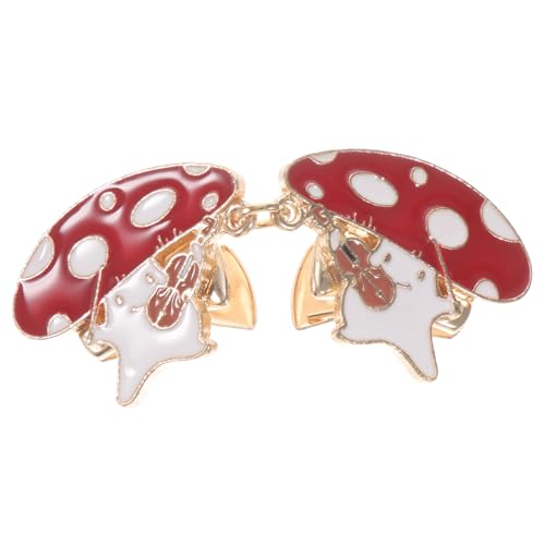 BESTYASH 5St Pilzbrosche Lavalier haar spangen haarclips haarschmucken haar Niedliche Brosche Hemdkragenclip Damen Strickjacke Clip Schalkragen-Clips Kleiderklammern Legierung von BESTYASH