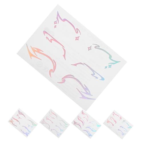 BESTYASH 5blätter Holographische Augen Aufkleber Temporäre Augenmakeup Sticker Für Festivals Und Partys Effekt Für Karneval Und Rave-events von BESTYASH