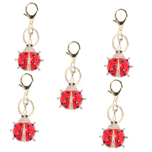 BESTYASH 5 Stück Entzückender Marienkäfer-schlüsselanhänger Schmuckschatulle Mehrzweck-schlüsselanhänger Charme Für Frauen von BESTYASH