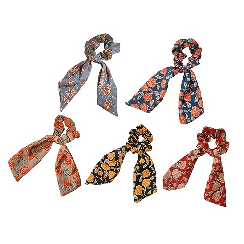 BESTYASH 5stücke Haargummis Schal Für Damen Elastische Haargummis in Zufälligen Farben Für Dickes Dünnes Und Lockiges Haar Für Mädchen Und Frauen Vielseitig Einsetzbar Für Alltag von BESTYASH
