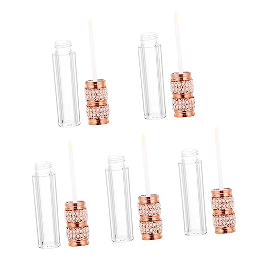 BESTYASH 5stücke Leere Lip Gloss Rohr Lippenstift Flasche Nachfüllbar Lip Balm Flaschen Lipglossbehälter Lippenstifttube Lipglosstube Lippenstift-subflasche von BESTYASH