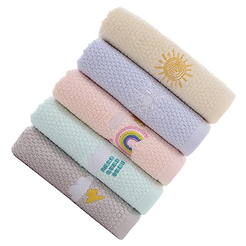 BESTYASH 5stücke Sauberer Handtuch Für Gesicht Und Hände Saugfähiges Baumwollhandtuch Waschlappen Für Gesicht Schnell Trocknend Wiederverwendbar Für Hause Und Unterwegs von BESTYASH