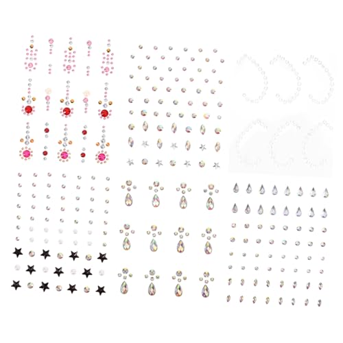 BESTYASH 6blätter Selbstklebende Gesichtsglitzer-sticker Mit Kristallen Für Festival-make-up Partys Und Besondere Anlässe Glänzende Augen Körperdekoration Für Und Mädchen von BESTYASH