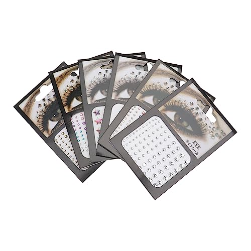 BESTYASH 6 Blätter Rhinestone Aufkleber Teiliges Selbstklebende Glitzer Dekoration für Gesicht und Körper Partys Festivals und Bastelprojekte Delicate Eye Stickers Eye Face Rhinestones von BESTYASH