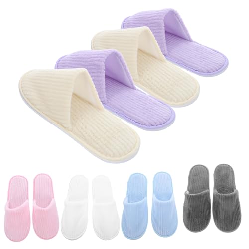 BESTYASH 6 Paar Gästepantoffeln Waschbare Hauspantoffeln Waschbare Gästepantoffeln Sandalen Hausschuhe Spa Hausschuhe Fürs Hotel Spa Hotelpantoffeln Damen Hotel Stil von BESTYASH