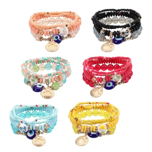 BESTYASH 6 Sets Armbandbehälter Perlenarmbänder Muschelschmuck Tablet Ständer Mädchenbrille Glühbirne Modische Doppelbrille Brillen Kommodengriffe Tonarmbänder Deckel Legierung von BESTYASH