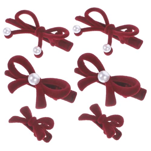 BESTYASH 6stücke Haarspangen Mit Schleife Und Perlen Für Damen Dekorative Haarspangen Mit Perlenschleifen Kleine Mit Schleife Für Alltag Und Partys von BESTYASH