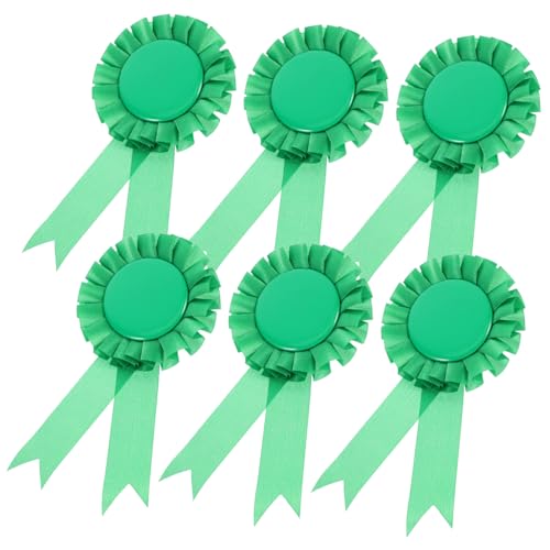BESTYASH 6 Stück Abzeichen Und Korsage Abzeichen Aus Weißblech Abschlussabzeichen Revers-abzeichen Brautparty-stifte Geburtstagsbrosche Für Frauen Grad Brosche Stoff Green von BESTYASH