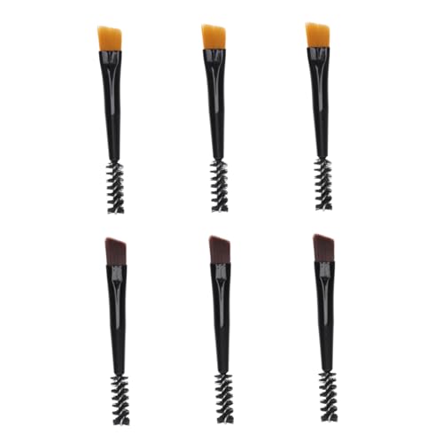 BESTYASH 6 Stück Augenbrauenbürste Form Kontur Gebogen Real Männer Bleistift Gestalter Halb Körperpflege Gestaltung Klein Multifunktionswerkzeug Augenbrauenkamm Nylon Black von BESTYASH