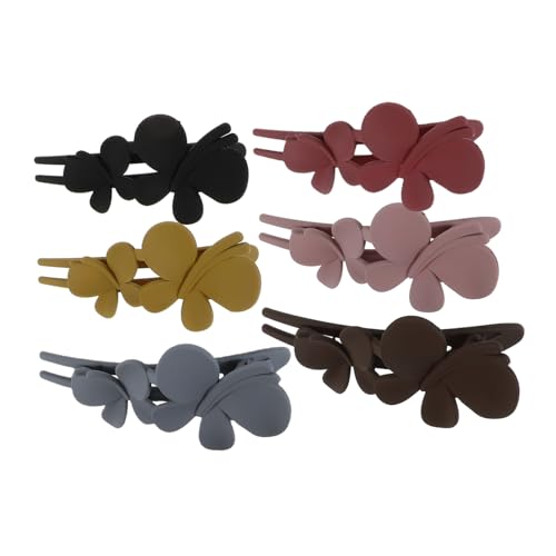 BESTYASH 6stücke Dekorative Haarspangen Mit Doppeltem Blumenmotiv Haarklammern Für Elegante Hochsteckfrisuren Vielseitige Haaraccessoires Für Damen Und Mädchen Verschiedenen Farben von BESTYASH