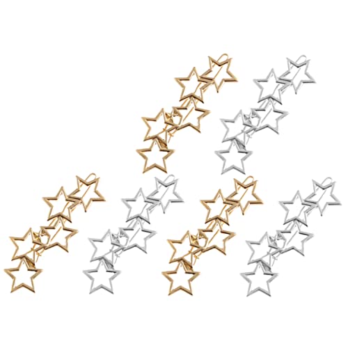 BESTYASH 6 Stück Haarclip retro Damen Haarstifte Stern Haarnadeln Clips Haar Klammern haarschmuck Haarstylingzubehör Star-Haarspangen für Frauen Sterne Haarspange Sternhaarspangen Legierung von BESTYASH