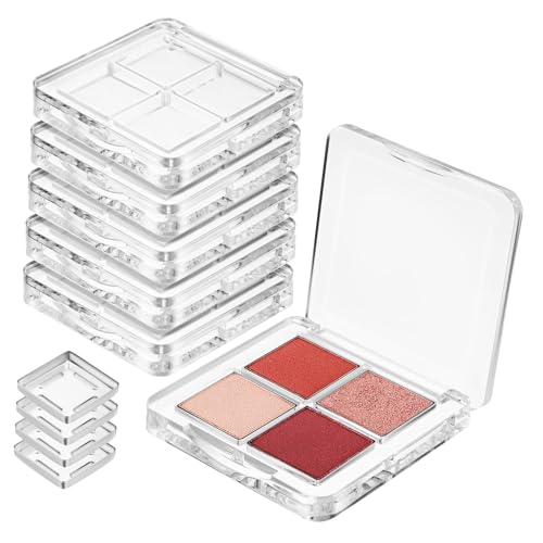 BESTYASH 6stücke Leere Make-up-paletten Aus Kunststoff Mit Gitterdesign Für Lidschatten Und Lippenstifte Transparent Und Stabil Mit Sicheren Verschlussmechanismen von BESTYASH