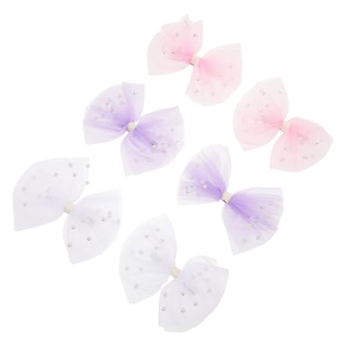 BESTYASH 6 Stück Mädchen Schleife Haarspange Haarnadel Bowknot Haarspangen Schleife Haarspange Für Mädchen Schleifenclips Haarschleifenclips Bowknot Haarschmuck von BESTYASH