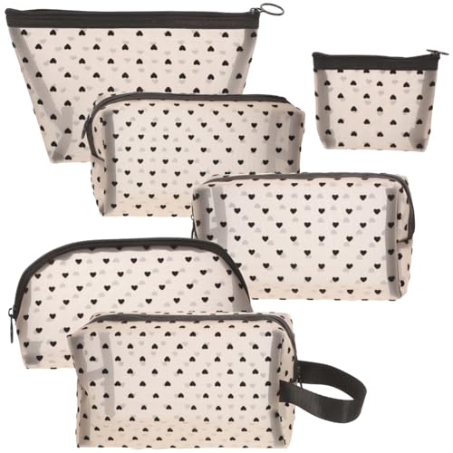 BESTYASH 6 Stück Make Up Aufbewahrungstasche Klein Für Damen Für Kosmetik Make Up Tasche Make Up Organizer Nylon Netz von BESTYASH