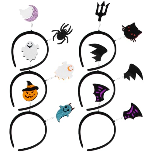 BESTYASH 6 Stück Teiliges Halloween Haarreif Auffällige Kopfbedeckungen für Partys Cosplay und Besondere Anlässe Langlebig Leicht und Atmungsaktiv für Erwachsene von BESTYASH