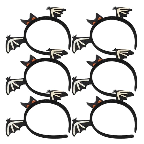 BESTYASH 6stücke Fledermauskopfstück Für Frauen Kostümhaarband Halloween-cosplay-haarband Fledermausflügel-haarzubehör Cosplay-fledermausstirnband Fledermausflügel-haarband Für von BESTYASH