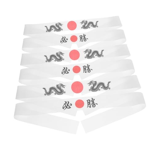 BESTYASH 6 Stück Teiliges Japanisches Bandana Stirnband Verstellbar Ninjainspiriert Komfortabel für Karate Kochen und Alltag Atmungsaktiv Schnell Trocknend Vielseitig Einsetzbar von BESTYASH