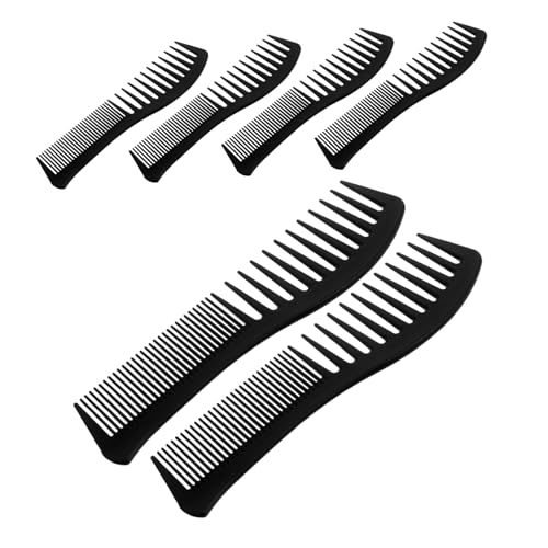 BESTYASH 6 Stück Teiliges Kämme mit Fischformgriff Doppelseitige und Feine Zähne Ergonomisch für Herren Damen Schonendes Entwirren Styling und Haarschonung bei Haartrocknern von BESTYASH