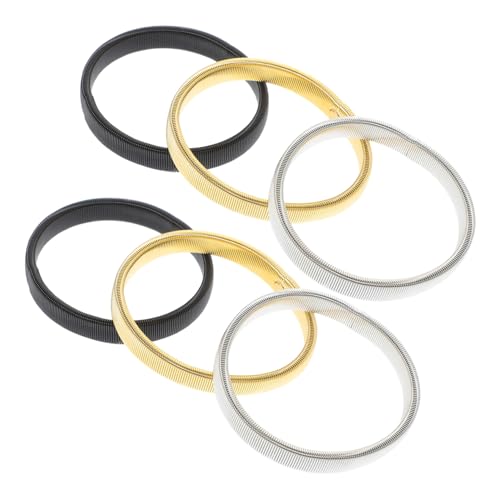 BESTYASH 6 Stück Teiliges Metall ärmelhalter Herren Elastische Shirt Sleeve Garters in Schwarz Gold Silber Praktische Formstabile Armbänder für Alltag und Festliche Anlässe von BESTYASH