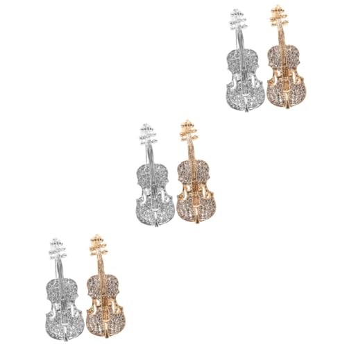 BESTYASH 6 Stück Violine Brosche Pin Ästhetische Kleidung Abzeichen Rucksack Pin Violine Anstecknadel Damen Kleidung Anstecknadel Thanksgiving Kleidung Brosche Instrumente Kleidung Brosche von BESTYASH