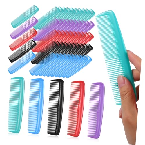 BESTYASH 60stücke Extra Feine Haarkämme Taschenkämme Mit Glatten Zähnen Friseurkämme Für Dünnes Haar Schnurrbartkämme Und Scheitelkämme Für Damen Und Herren von BESTYASH