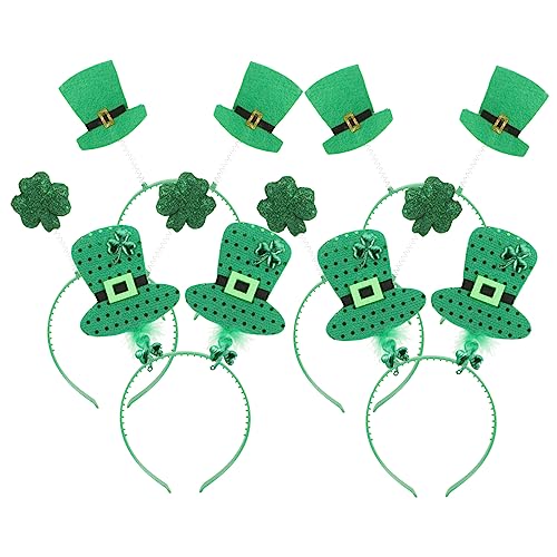 BESTYASH 6stücke Patrick's Day Haarreifen Mit Kleeblatt-muster Kopfbedeckung Für Partys Und Festliche Anlässe Zufällige Designs Langlebig Und Farbecht von BESTYASH