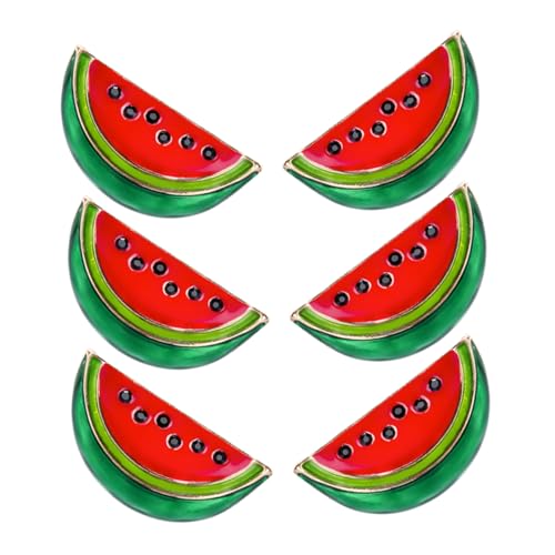BESTYASH 6Stücke Wassermelonen Brosche Anstecknadeln für Damen Cartoon Design zum Dekorieren von Schals und Kleidung von BESTYASH