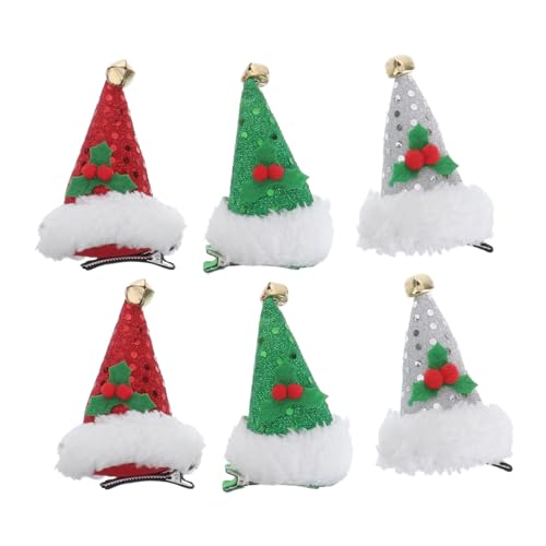 BESTYASH 6er Set Weihnachtsmann Hut Haarspangen Für Kinder Festliche Kopfbedeckung Grün Silber Und Rot Perfekte Haarspangen Für Weihnachtsfeiern Und Festliche Anlässe BESTYASH 6er Set Weihnachtsmann Hut Haarspangen Für Kinder Festliche Kopfbedeckung Grün Silber Und Rot Perfekte Haarspangen Für Weihnachtsfeiern Und Festliche Anlässe von BESTYASH