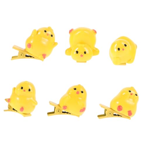 BESTYASH 6stücke Gelbe Haarspangen in Kükenform Für Frauen Und Kawaii Cartoon-design Sichere Seitliche Haarklammer Für Täglichen Gebrauch Partys Und Reisen von BESTYASH