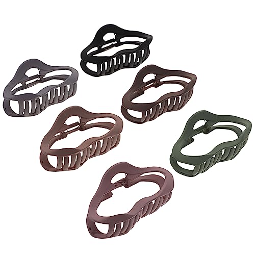 BESTYASH 6stücke Hollow Hair Claw Clips Haarschmuck Für Frauen Große Klauenclips in Mattfarben Für Verschiedene Anlässe Und Frisuren von BESTYASH