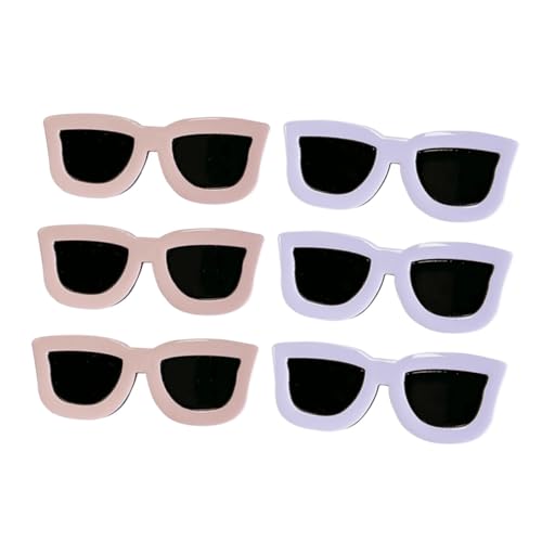 BESTYASH 6stücke Sonnenbrille Haarklammern Für Mädchen in Weiß Und Khaki Lustige Haarnadeln Im Sonnenbrillen-design Stylisches Haaraccessoire Für Jeden Anlass von BESTYASH