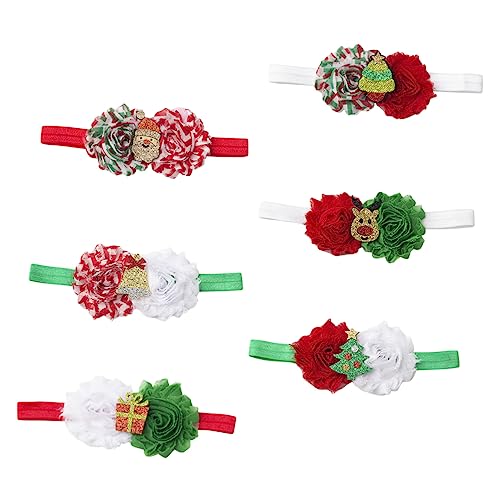 BESTYASH 6stücke Weihnachtliches Haarband Junge Mädchen Elastisches Blumen-stirnband Cartoons Und Festliche Motive Accessoire Für Weihnachtsfeiern Und Besondere Anlässe von BESTYASH