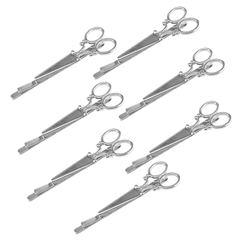 BESTYASH 7 Stück Vintage Scheren Haarspangen Für Damen Mittelgroße Haarklammern Haarschmuck Zum Stylen Silber Für Partys Und Hochzeiten von BESTYASH
