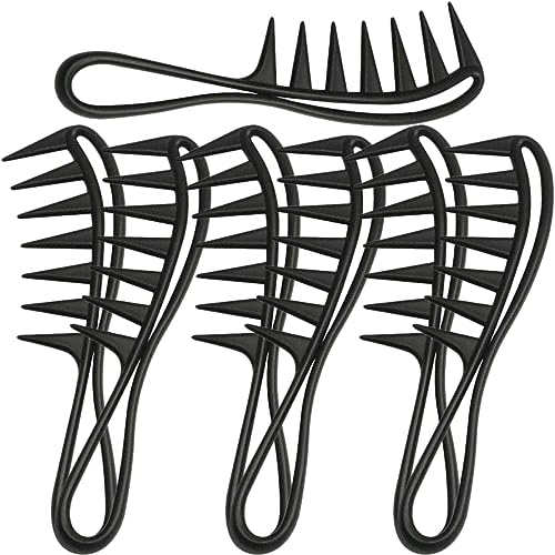 BESTYASH 7 Stück Teiliges Breites Zahnbürsten Kamm für Lockiges Haar Entwirrungs und Haargestaltungskamm für Männer und für Friseursalons und Zuhause von BESTYASH