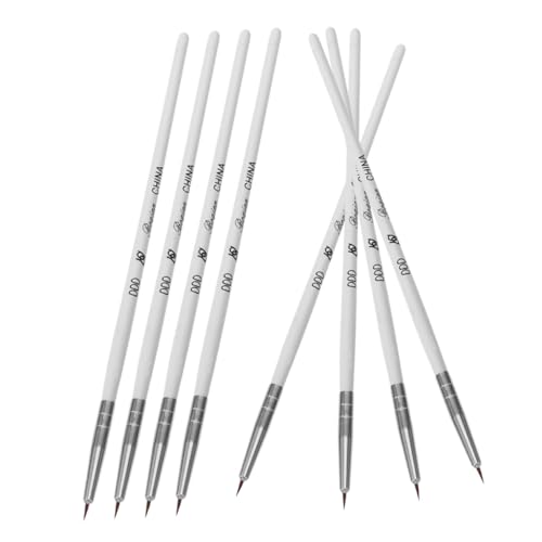 BESTYASH 8 Stück Nagelkunstblumenstift Polieren Maniküre Nägel bürsten kleine Nagelbürste Manikürbürsten für Nägel Pinsel mit feiner Spitze Mini-Malpinsel Professionelle Nagelbürste Plastik von BESTYASH