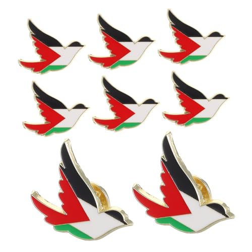 BESTYASH 8 Stück Palästina-vogel-anstecknadel: Palästina-brosche – Anstecknadel Zinklegierung Mit Flagge – Für Kleidungsdekoration Und Accessoires von BESTYASH