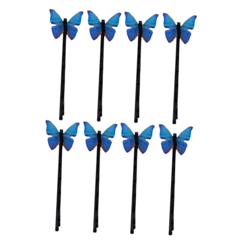 BESTYASH 8 Stück Teiliges Blaue Schmetterlings haarspangen für Damen Eleganter Haarschmuck Vielseitig Einsetzbar für Stirnfransen Zöpfe und Verschiedene Frisuren Stilvolle Haarklammern für von BESTYASH