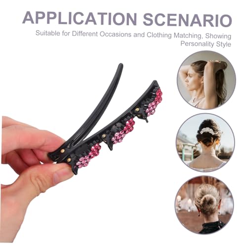 BESTYASH 8 Stück Teiliges Geflochtenes Haarspangen für Mädchen Glitzernde Blumen Haarklammern Leichte Geflochtene Haarclips zur Frisurenstyling Seiten Stirnfransen Haarklammern von BESTYASH