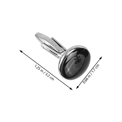 BESTYASH 8 Stück Teiliges Set Manschettenknöpfe für Herren Tuxedo Manschettenknöpfe Silber mit Passenden Manschettenstäbchen für Hochzeiten und Business Anlässe von BESTYASH